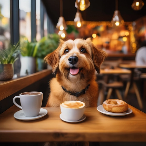 강아지와 애견카페