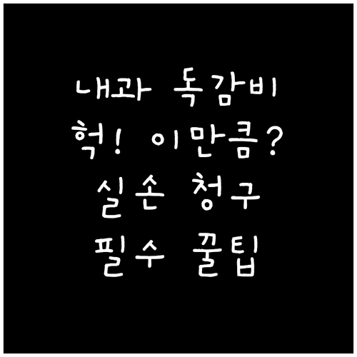 동네 내과 독감 검사 비용 및 실손 ..