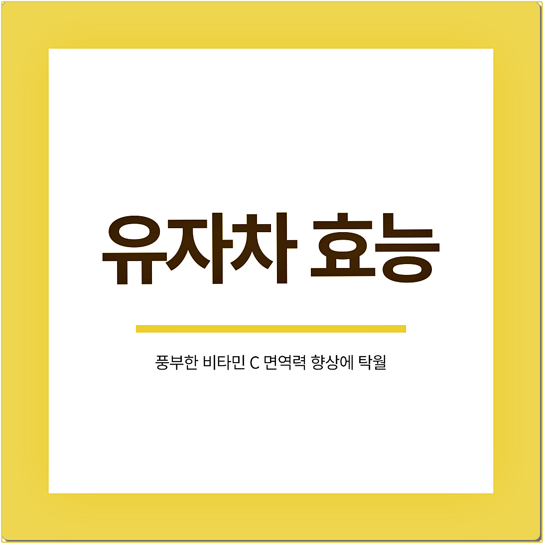 유자차 효능