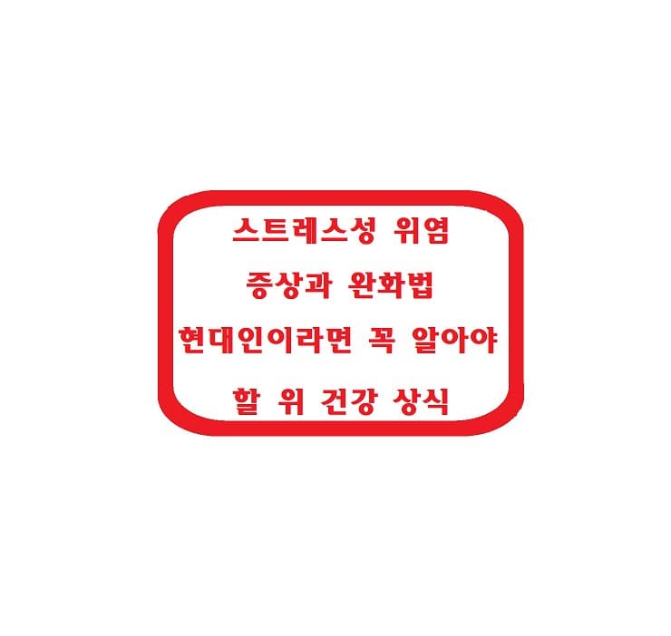 스트레스성 위염 증상과 완화법 현대인이라면 꼭 알아야 할 위 건강 상식