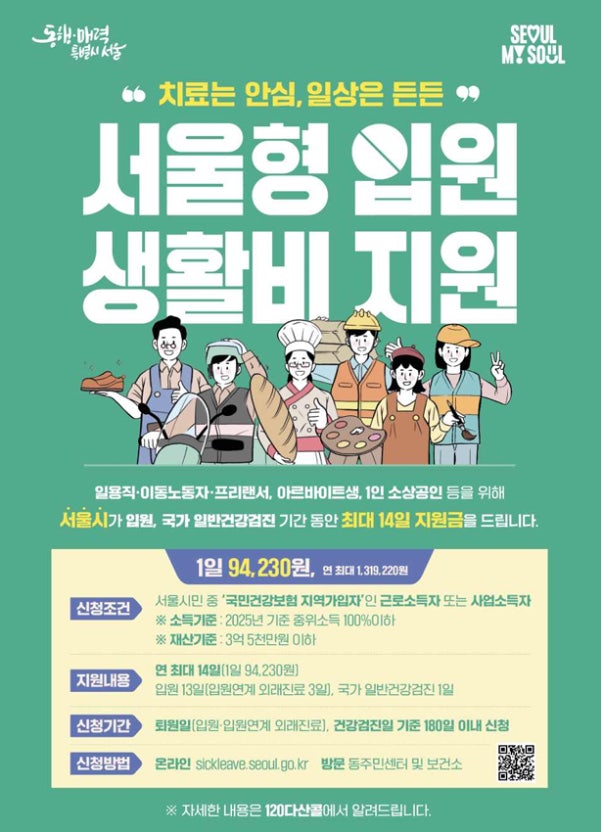 서울형 입원 생활비 지원