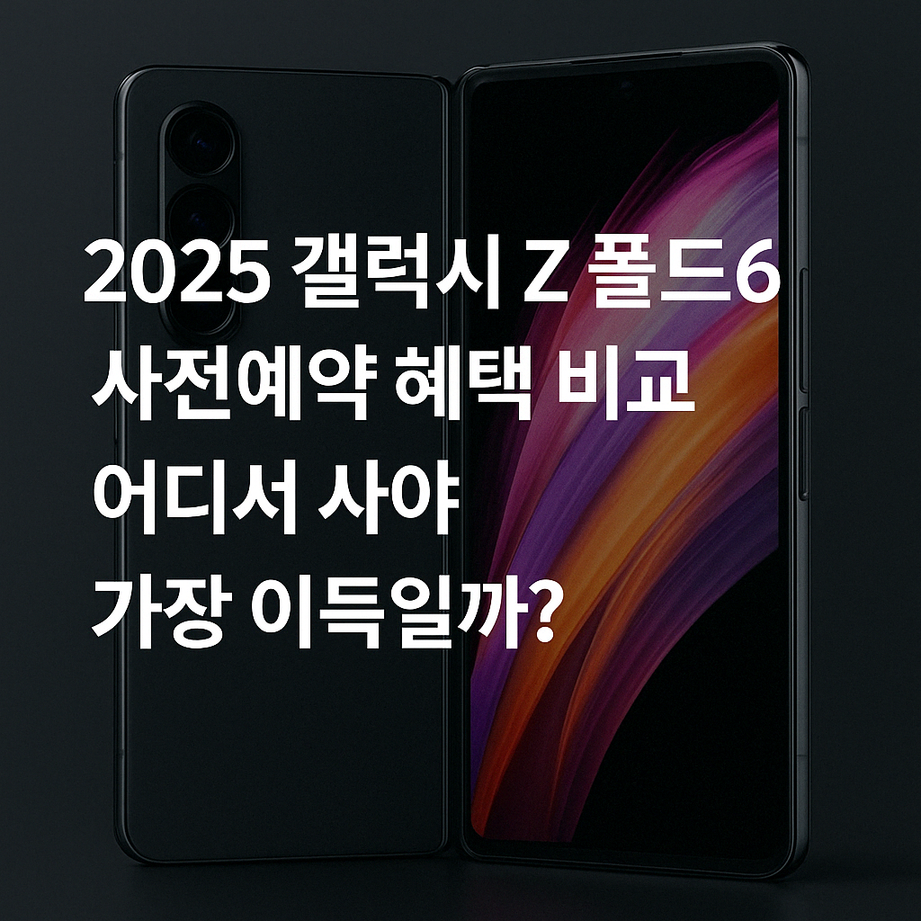 2025 갤럭시 Z 폴드6 사전예약 혜택 비교 – 어디서 사야 가장 이득일까?