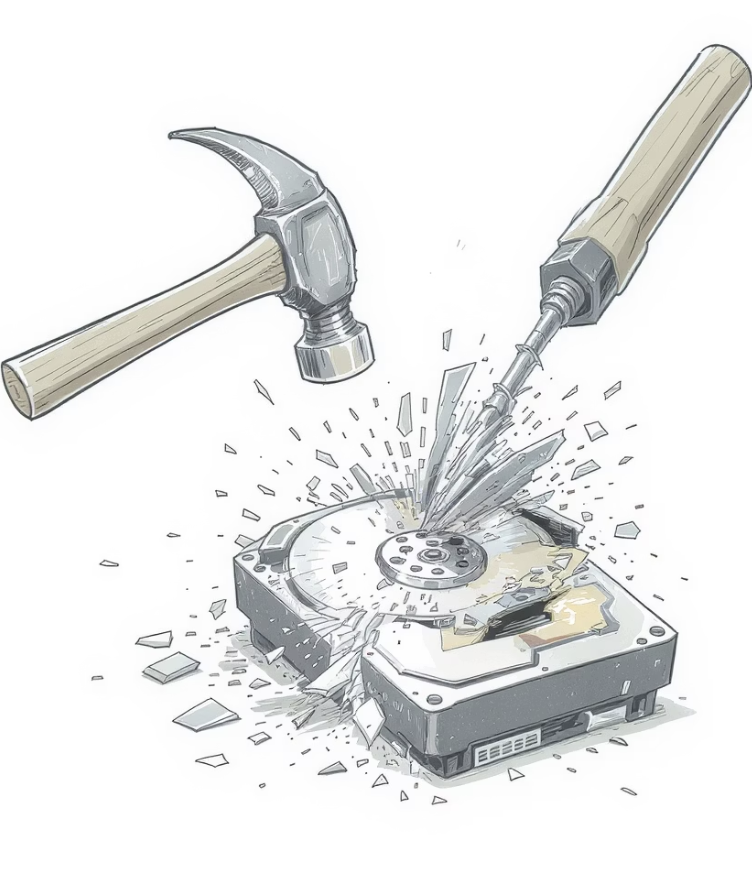 가장 확실한 마지막 방법, 물리적 파쇄