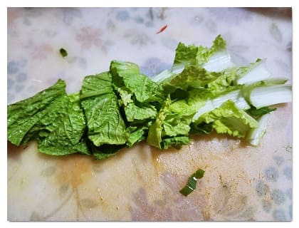 얼갈이 손질하기 