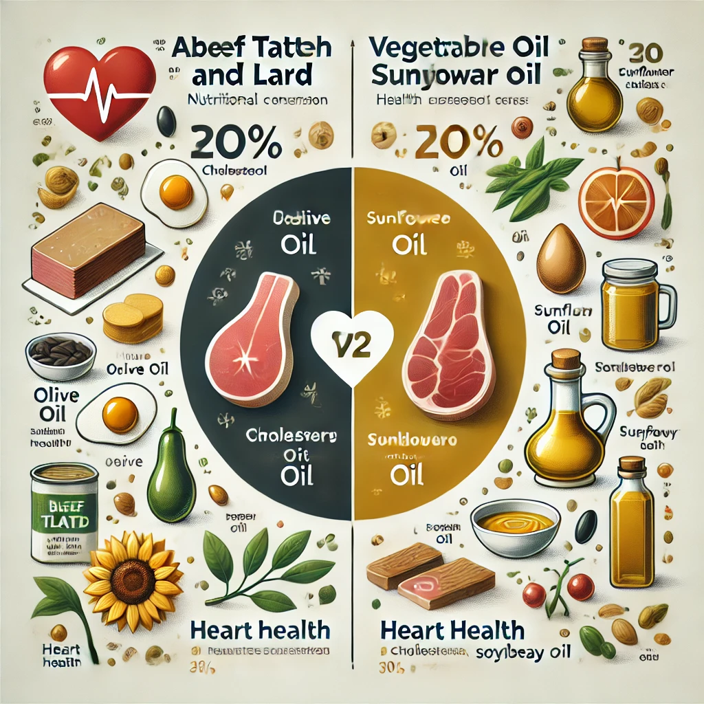 소기름,돼지기름 비교 이미지