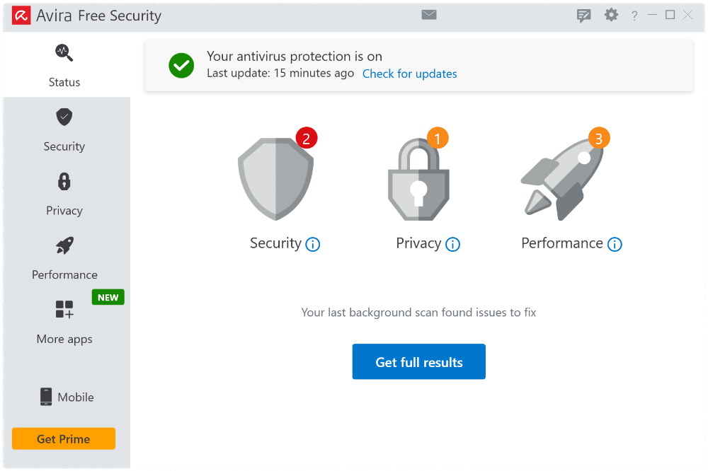 무료백신 avira 화면