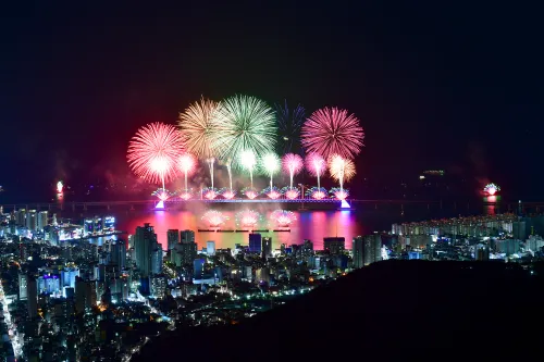 화려한 부산불꽃축제