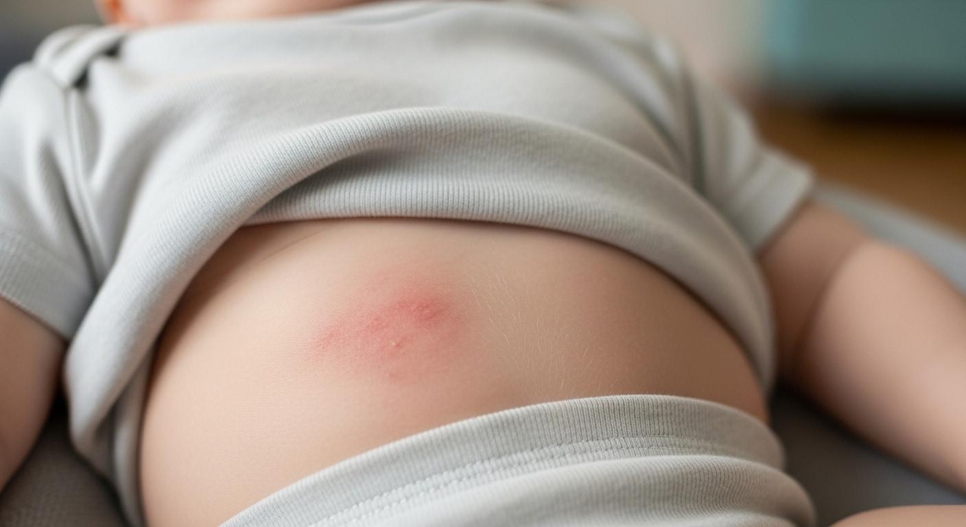 아기 피부 붉은 두드러기