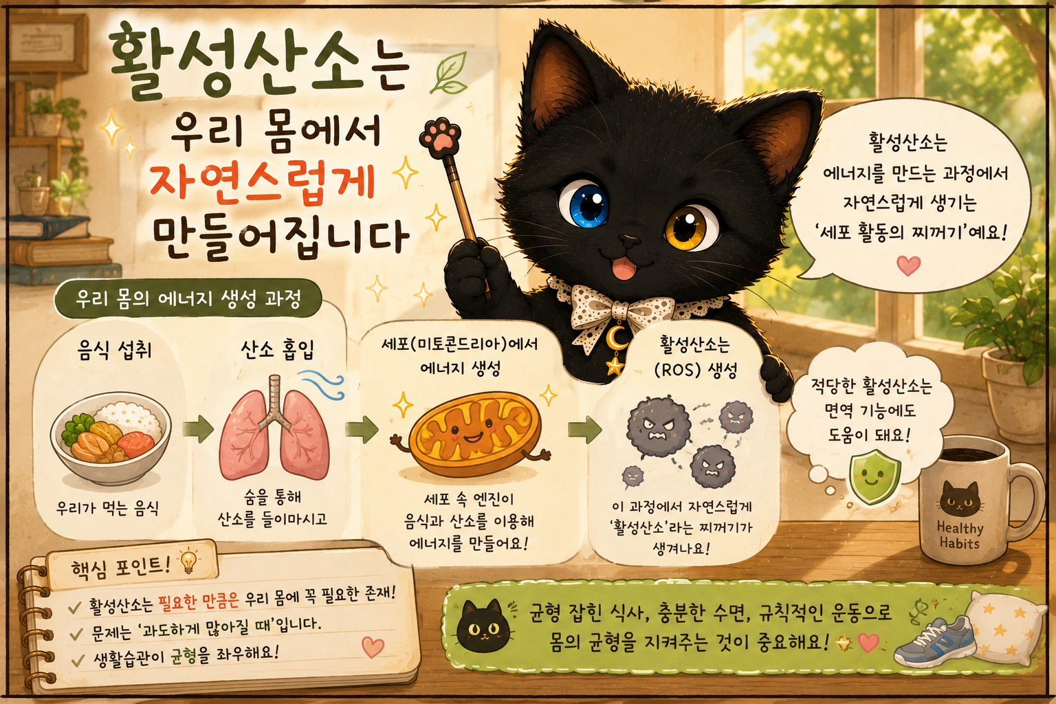 활성산소는 우리 몸에서 자연스럽게 만들어집니다