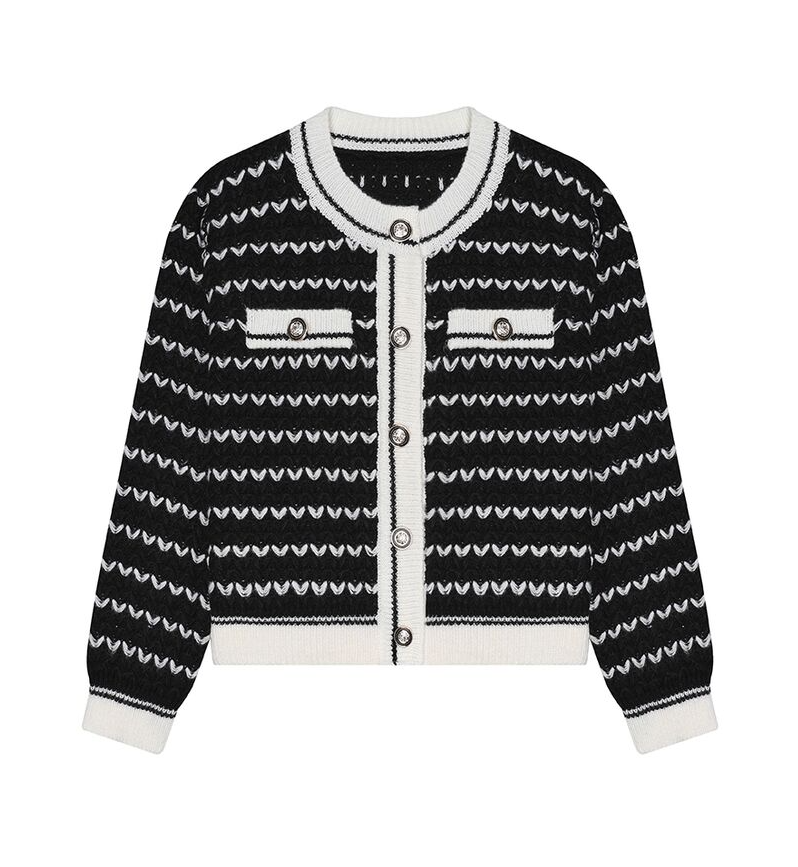 {가디건} 마리와 별난 아빠들 113회 :: 정애리(엄기분) / 이사베이 ISABEY 웨이브 스트라이프 패턴 니트 가디건