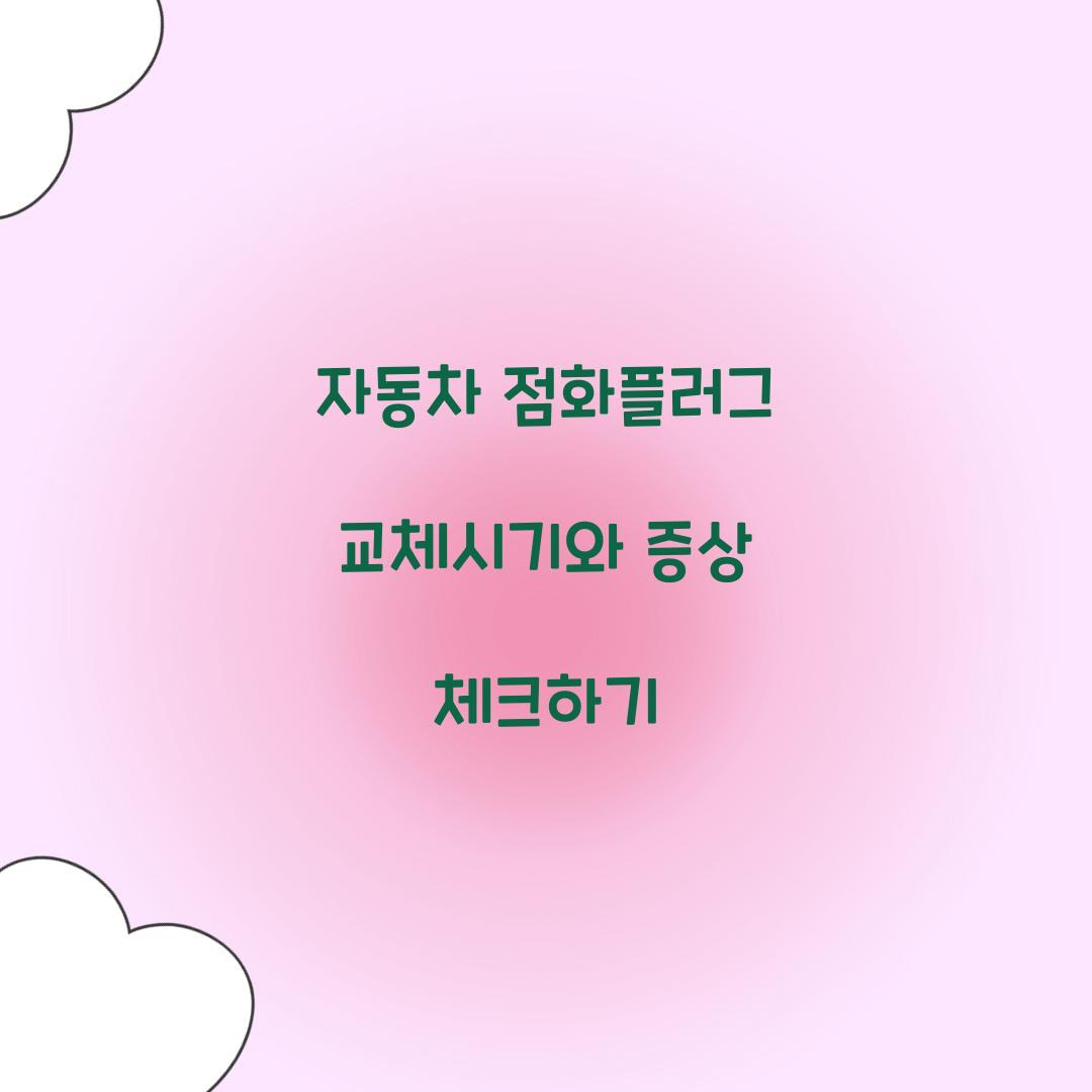 자동차 점화플러그 교체시기