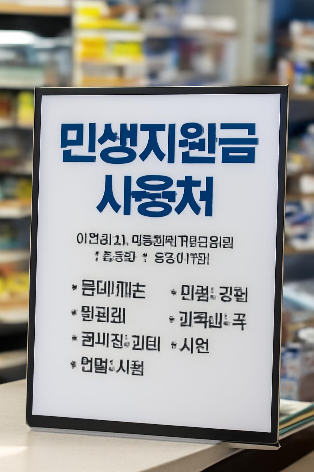 민생지원금 사용처