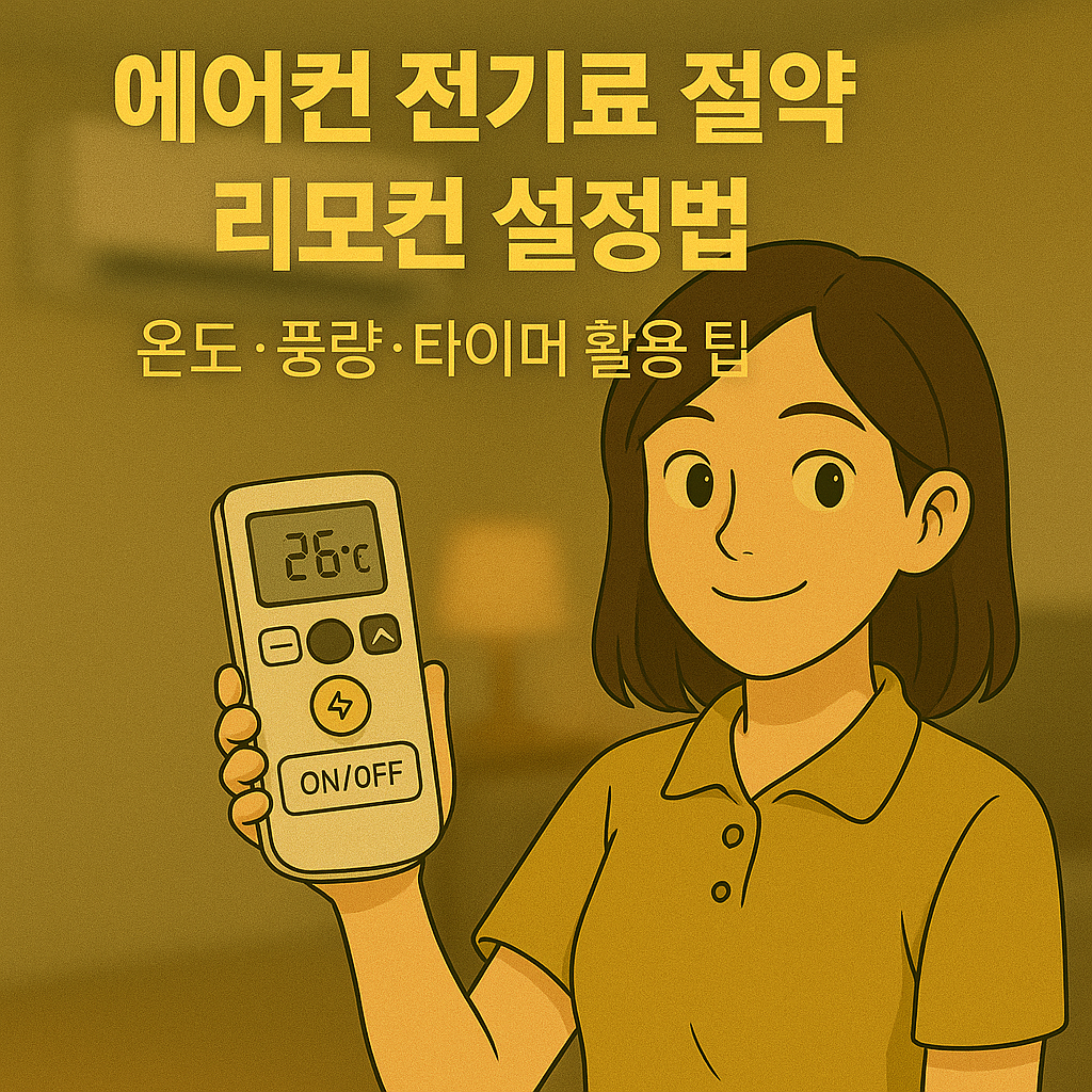 에어컨 전기료 절약 리모컨 설정법｜온도·풍량·타이머 활용 팁