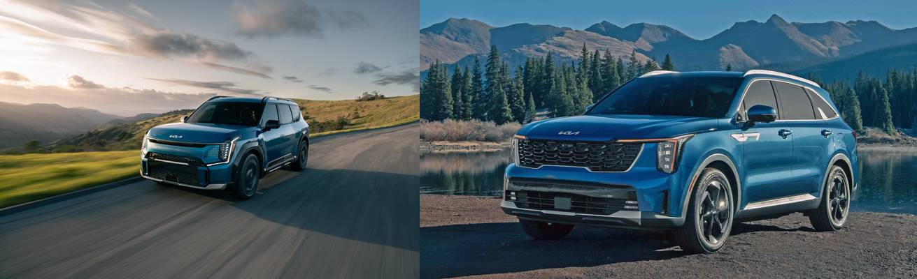 EV9과 쏘렌토 이미지