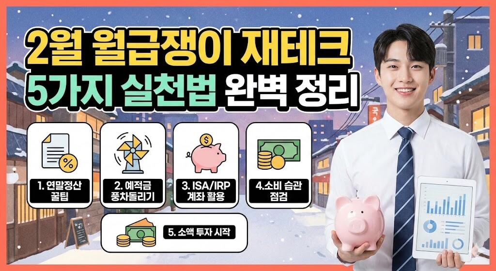 2월 월급쟁이 재테크 5가지 실천법 완벽 정리