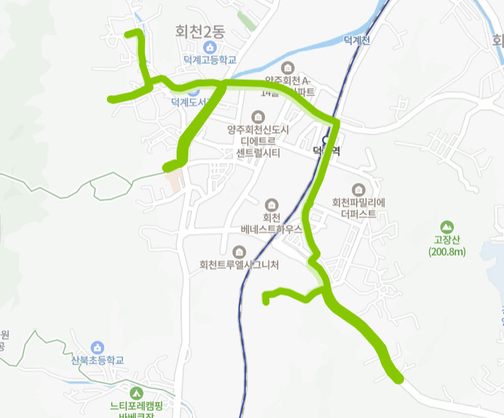 양주-73-1번-버스-노선-지도