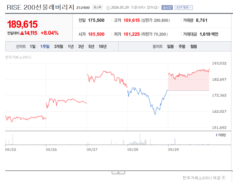RISE 200선물레버리지 ETF