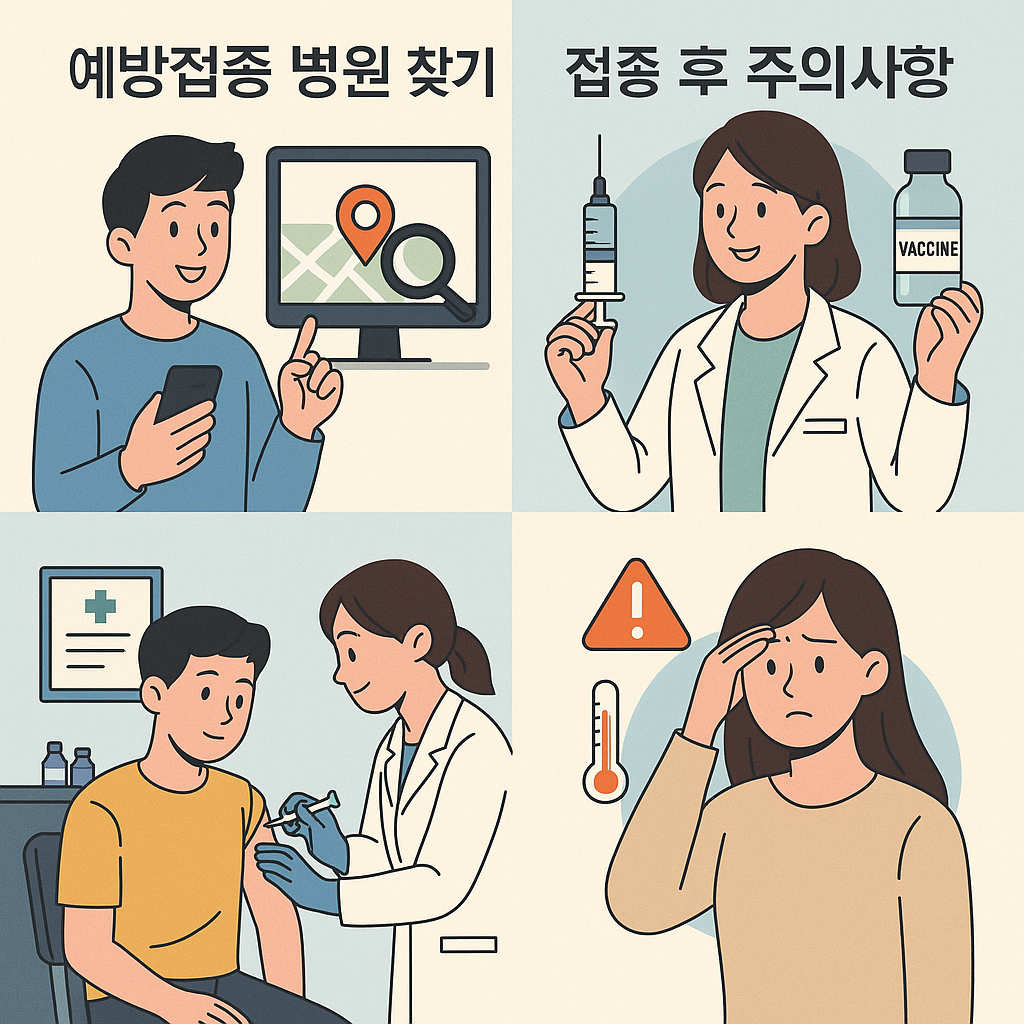예방접종 병원 찾기 이미지