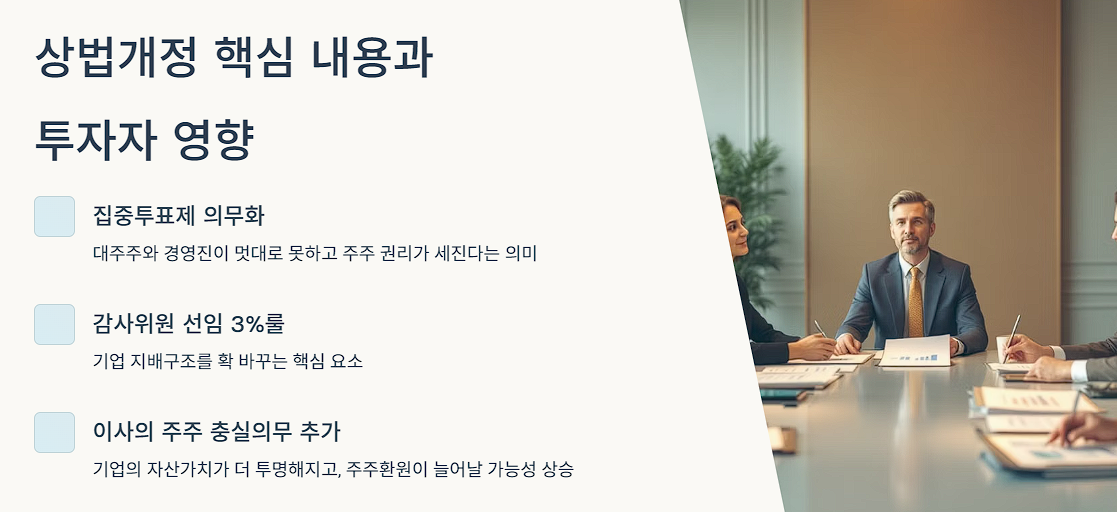 상법개정 핵심 내용과 투자자 영향