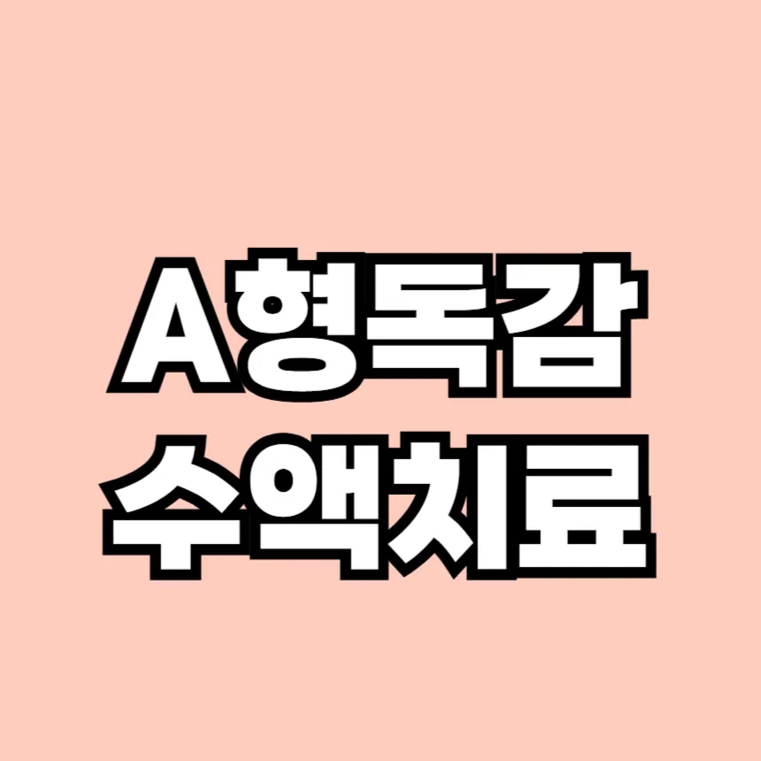 A형 독감 수액 치료