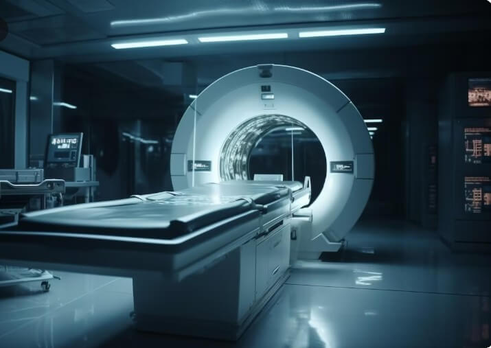 MRI 기계의 모습