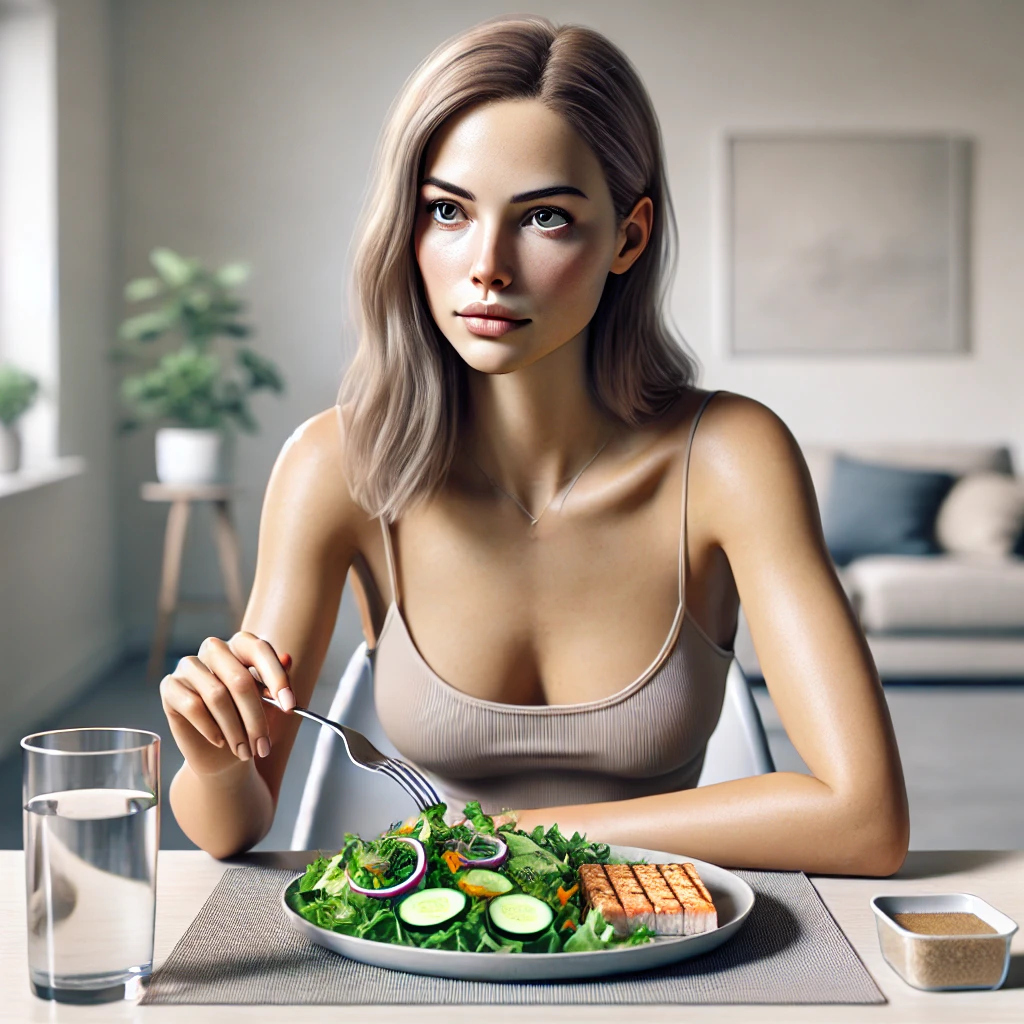 다이어트-식단-먹고있는-여자