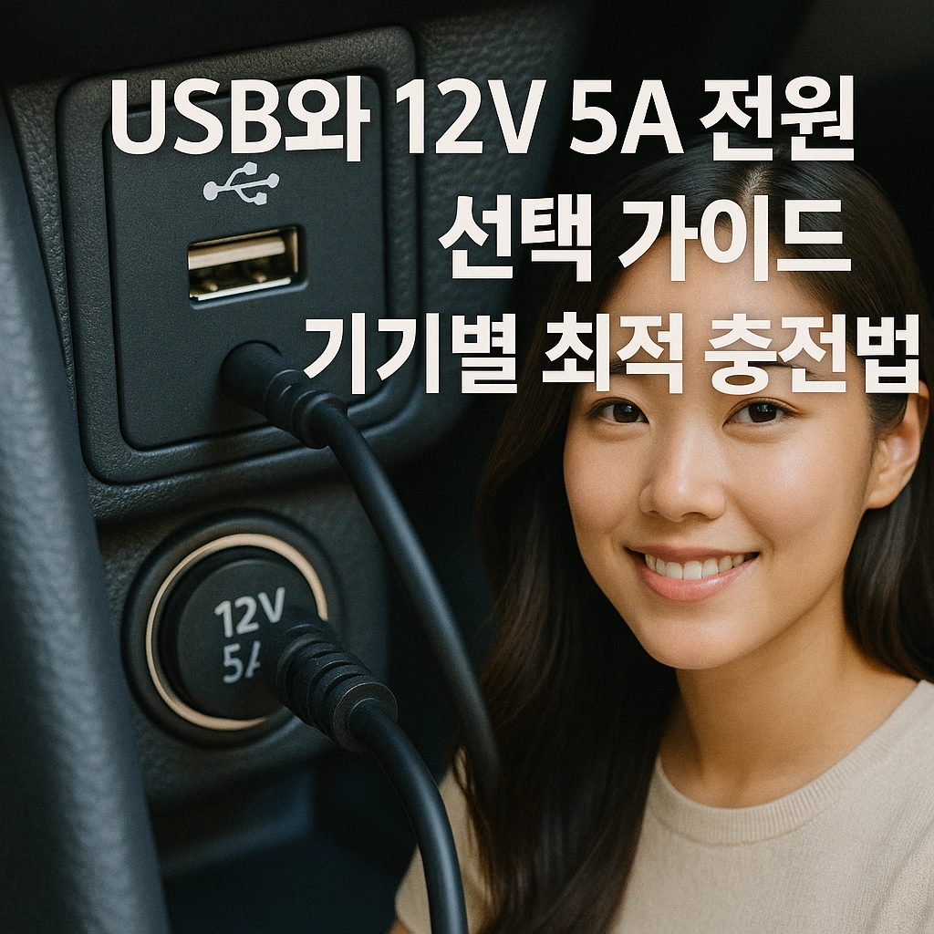 USB와 12V 5A 전원 선택 가이드, 기기별 최적 충전법