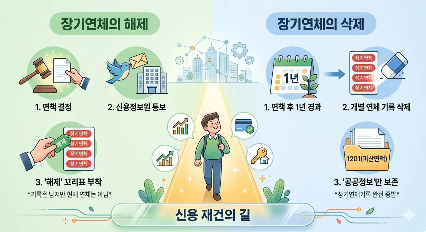 신용정보원 장기연체 기록 해제 이미지