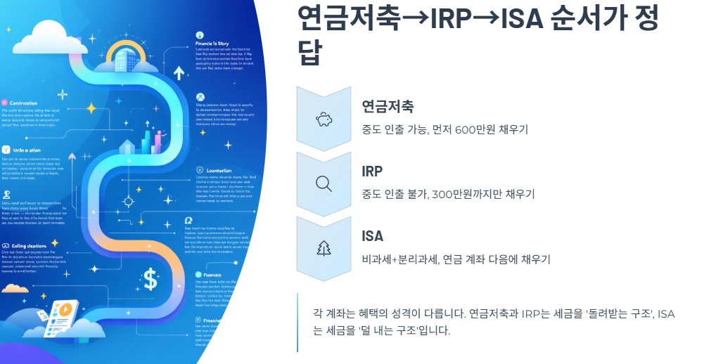 연금저축→IRP→ISA 순서가 정답인 이유