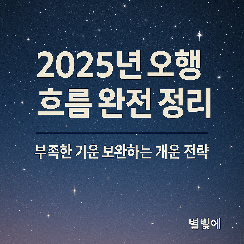 2025년 오행 흐름 완전 정리
