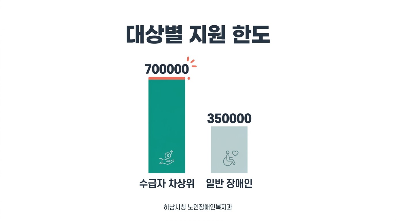 경기 하남 장애인 운전면허 취득 지원 대상별 지원 한도