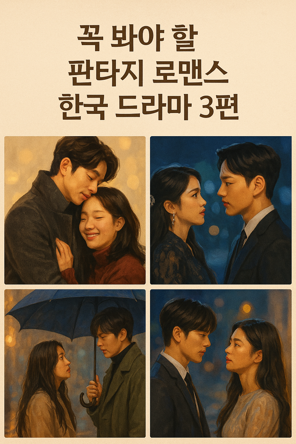 꼭 봐야 할 판타지 로맨스 한국 드라마 3편 추천