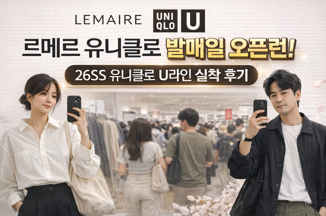 르메르 유니클로 26SS 오픈런 실착 후기 완벽 정리