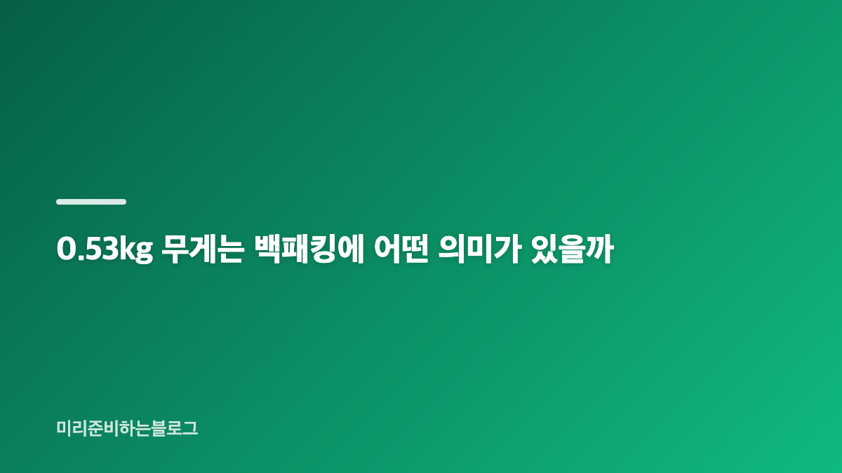 블루폴 마레 에어매트 무게와 규격 먼저 확인하기