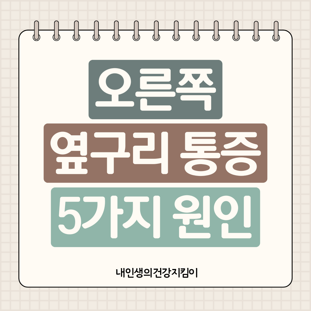 오른쪽 옆구리 통증이 계속된다면? 놓치면 안 되는 원인 5가지