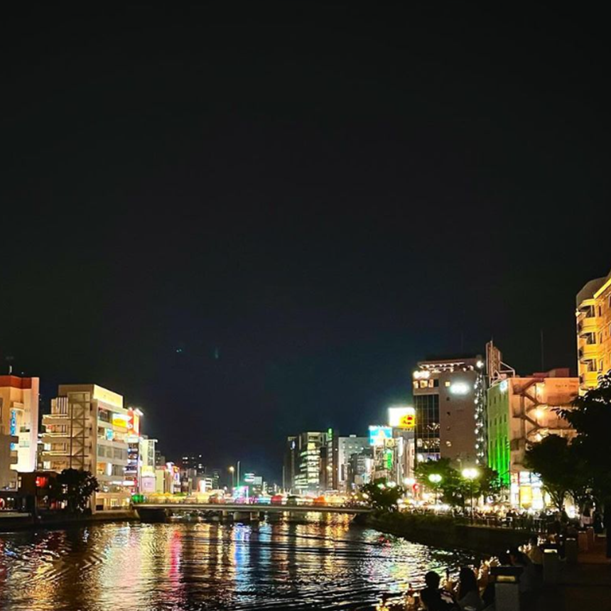후쿠오카여행코스 나카스강변