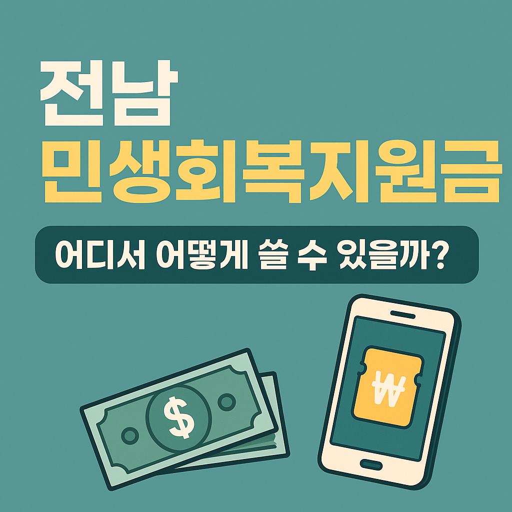 전남 민생회복지원금, 어디서 어떻게 쓸 수 있을까?