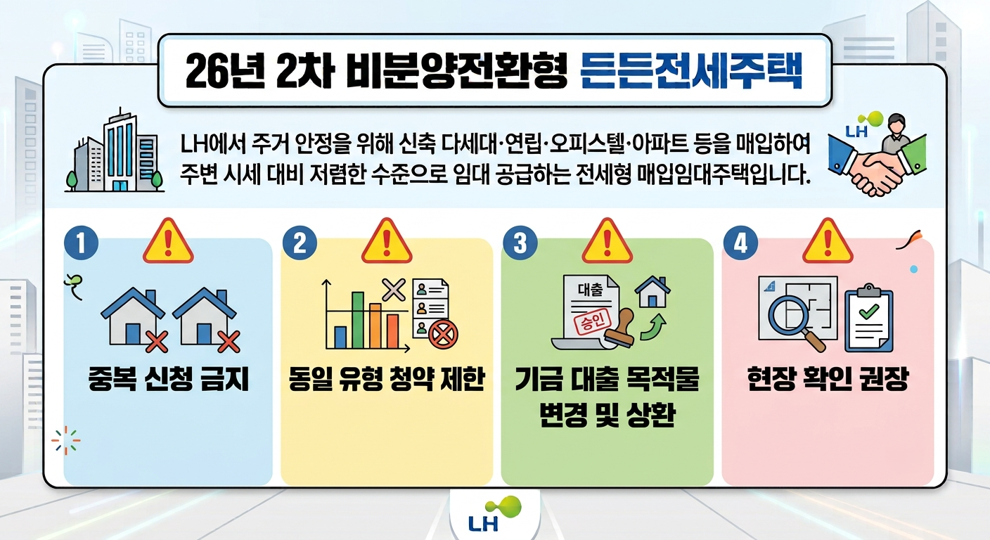 든든전세주택 주의사항