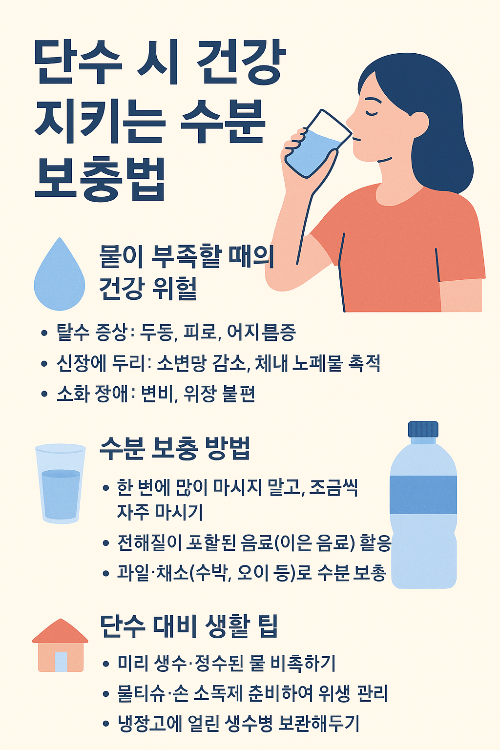 단수 시 건강 지키는 수분 보충법