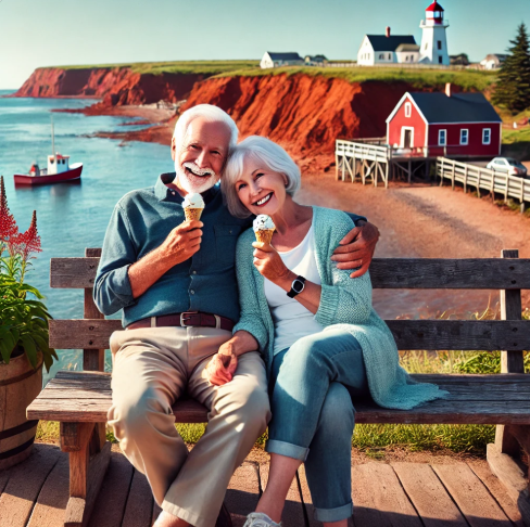 프린스에드워드 아일랜드 노년 부부 여행 사진