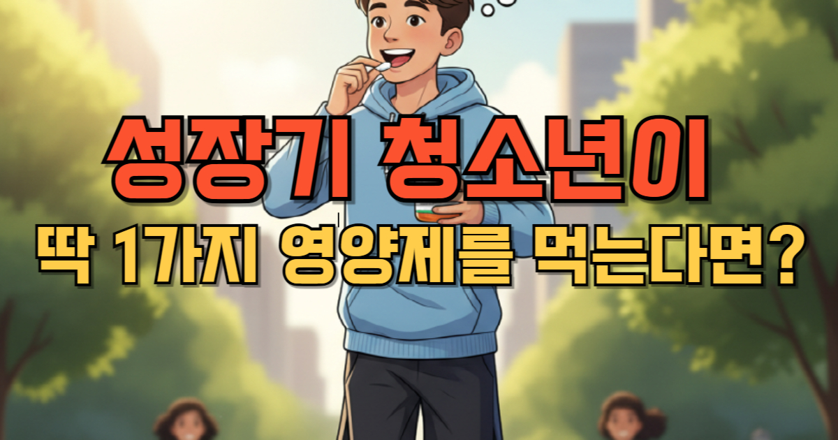 성장기 청소년기 영양제