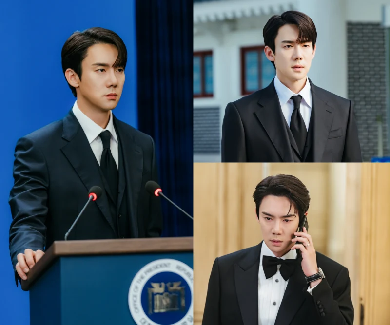 지금 거신 전화는에서 양복 자켓을 입고 있는 유연석