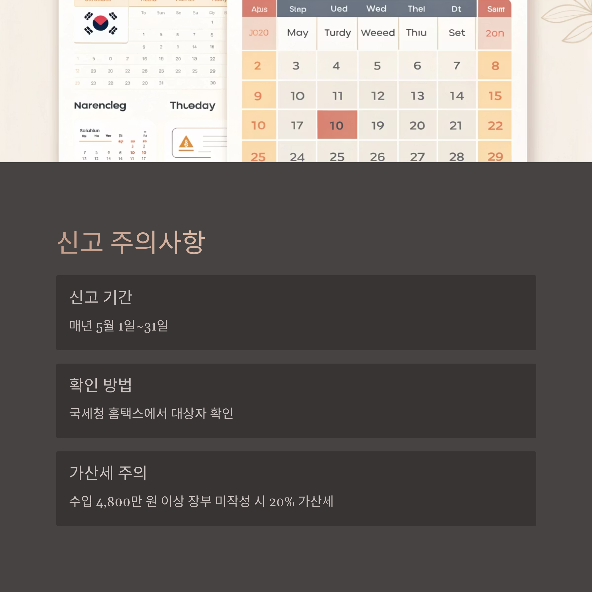 신고 주의사항 및 절차