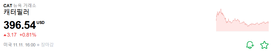 캐터필러 트럼프 관련주 수혜주