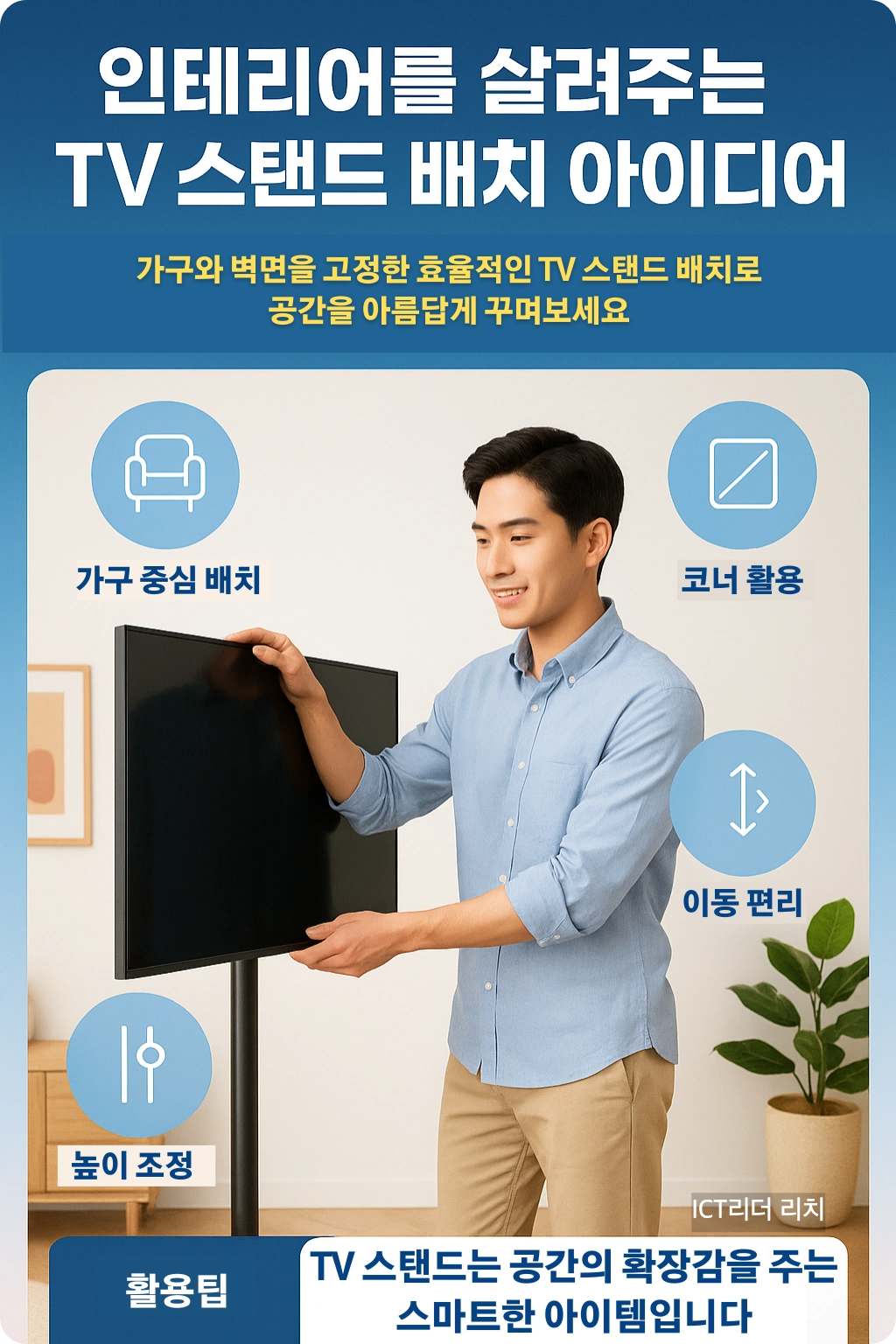 TV 스탠드 인테리어 배치 아이디어 &ndash; 남성 중심 인포그래픽
