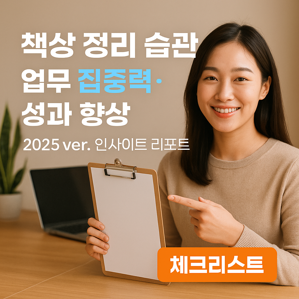 책상 정리 습관 ｜ 업무 집중력&middot;성과 향상 2025 ver. 인사이트 리포트