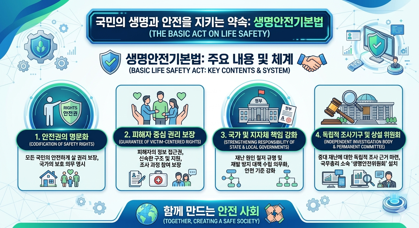 생명안전기본법:내 가족을 지키고 안전하게 살 최소한의 권리, 핵심 6!!