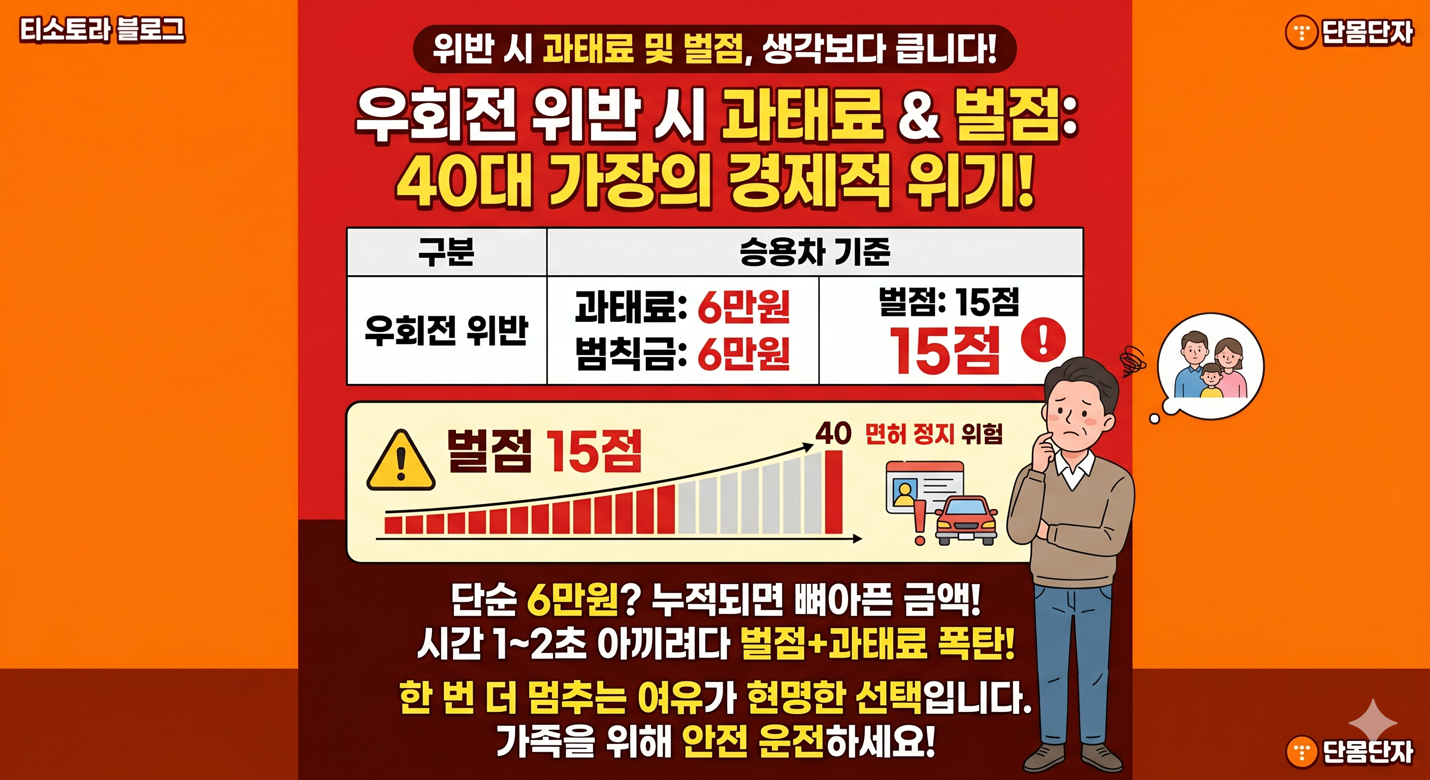 위반 시 과태료 및 벌점, 생각보다 큽니다!