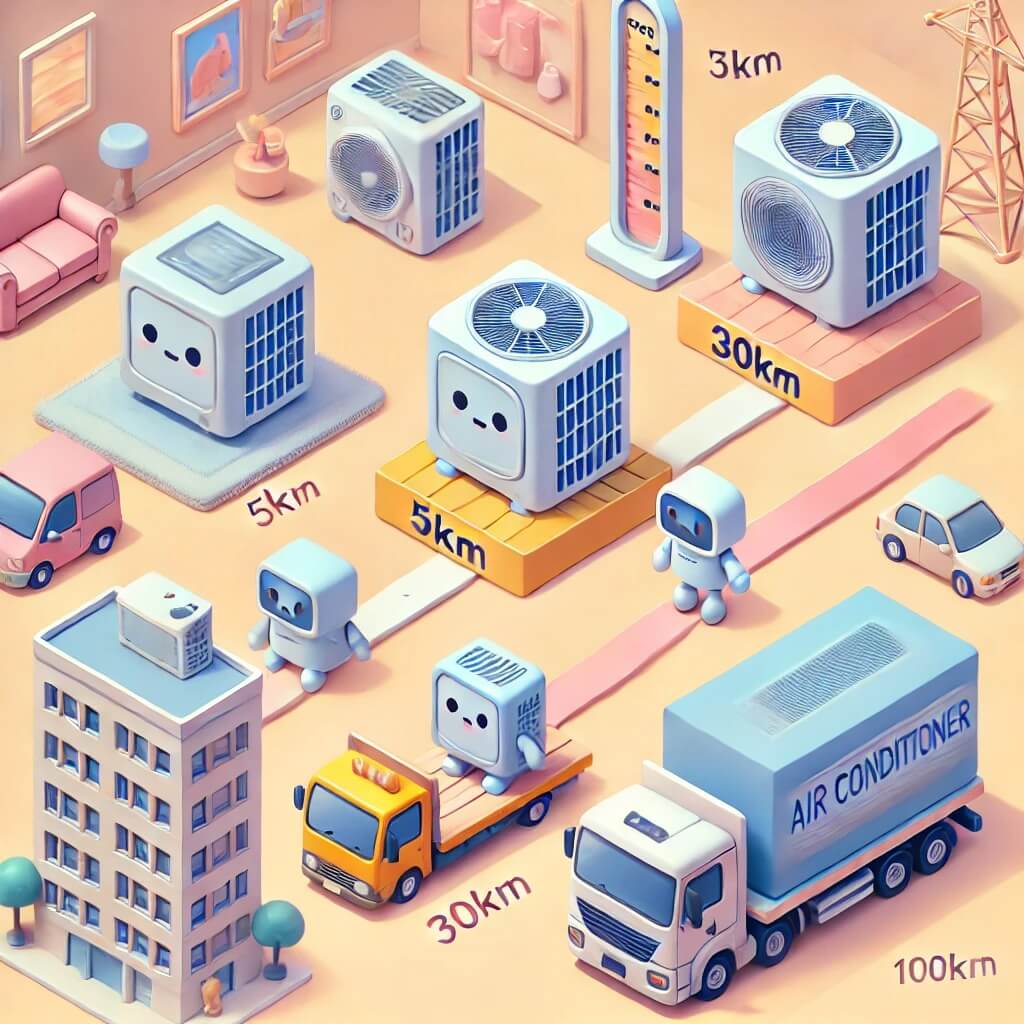 이사 거리와 운반 방식에 따른 설치비 변화