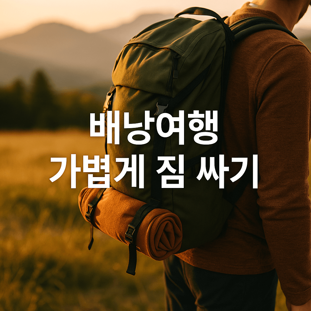 배낭여행 가볍게 짐 싸기